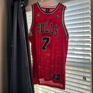 Adidas Chicago Bulls #7 Ben Gordon Size XL Length+2 Red Stitched NBA Authenticas